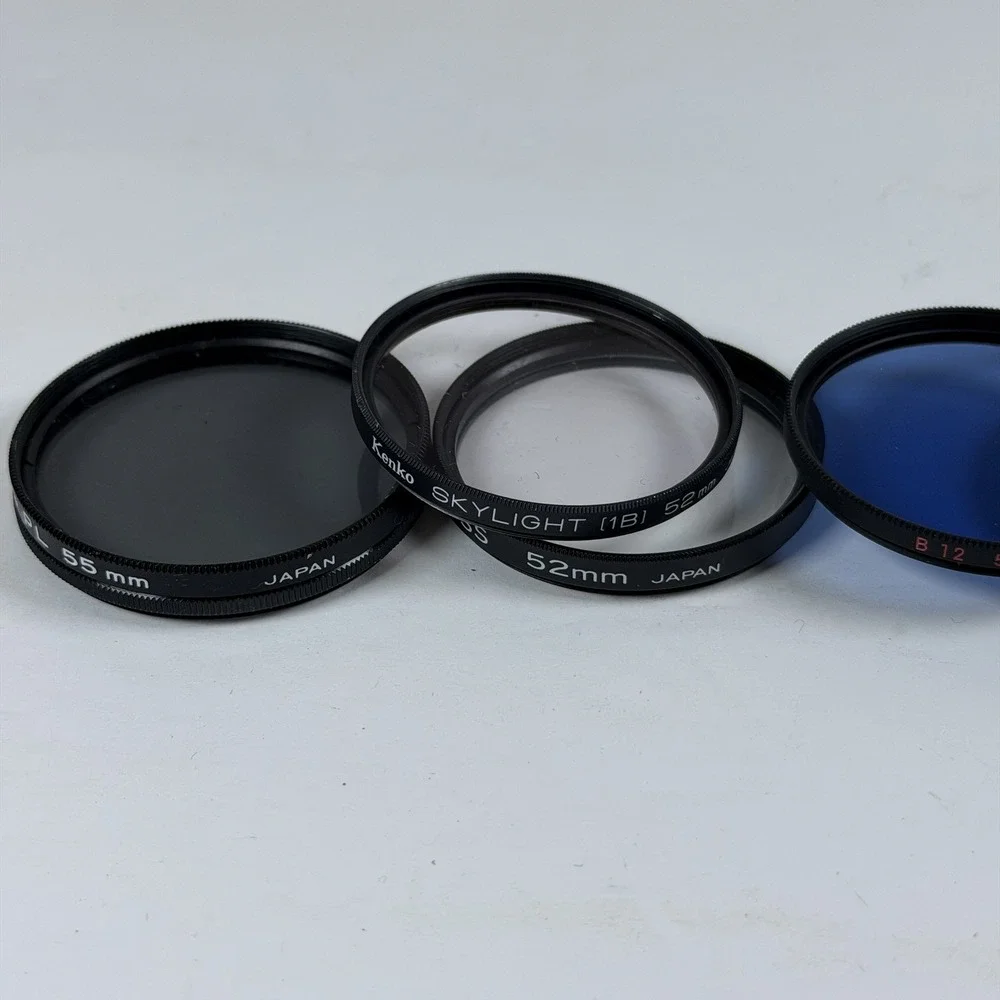 Lot‎ of 4 Vintage Camera Lens Filters Kenko Nikon 52mm 55mm Japan Optics